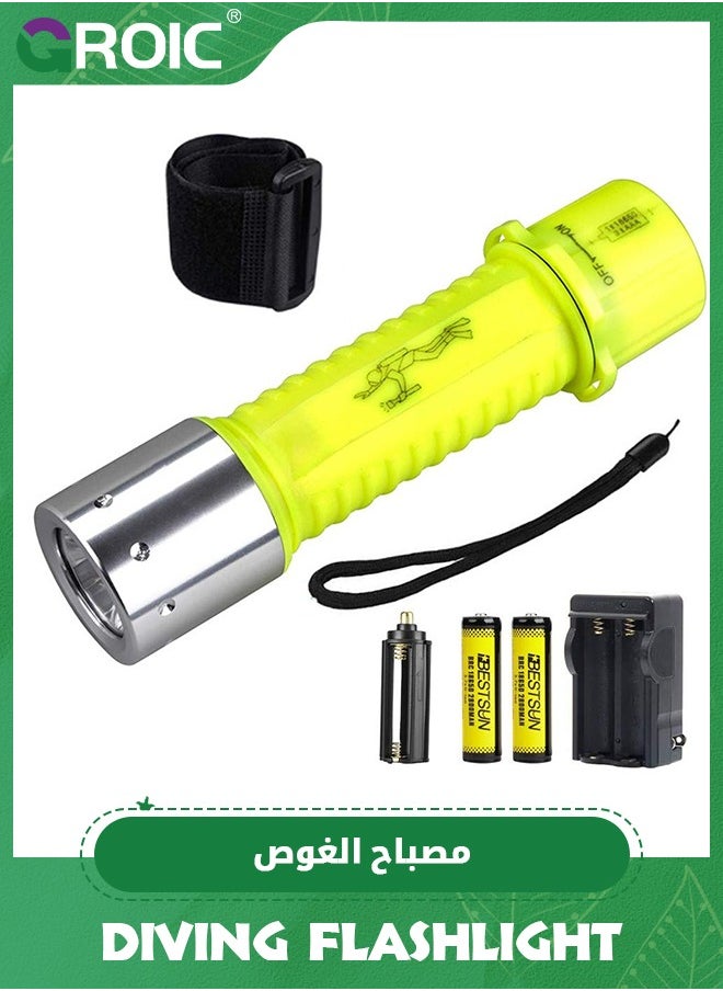 Dive Flashlight Scuba Diving Flashlight 5000LM, IP68 Waterproof Flashlight, 3 Modes Underwater Lights with Power Indicator, Snorkeling Light with Rechargeable Battery for Night Diving - pzsku/Z2F5DBE8E55DA04CEE3E1Z/45/_/1730447391/38fda798-ba69-4413-8bd8-62ab4edabefb