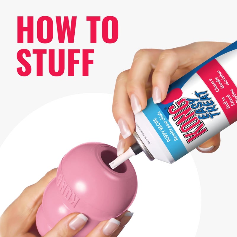 KONG Puppy - Natural Teething Rubber Chew Toy for Dogs - Stuffable Dog Toy for Extended Playtime - Chew & Fetch Toy for Puppies - for Large Puppies - Pink - Image 5