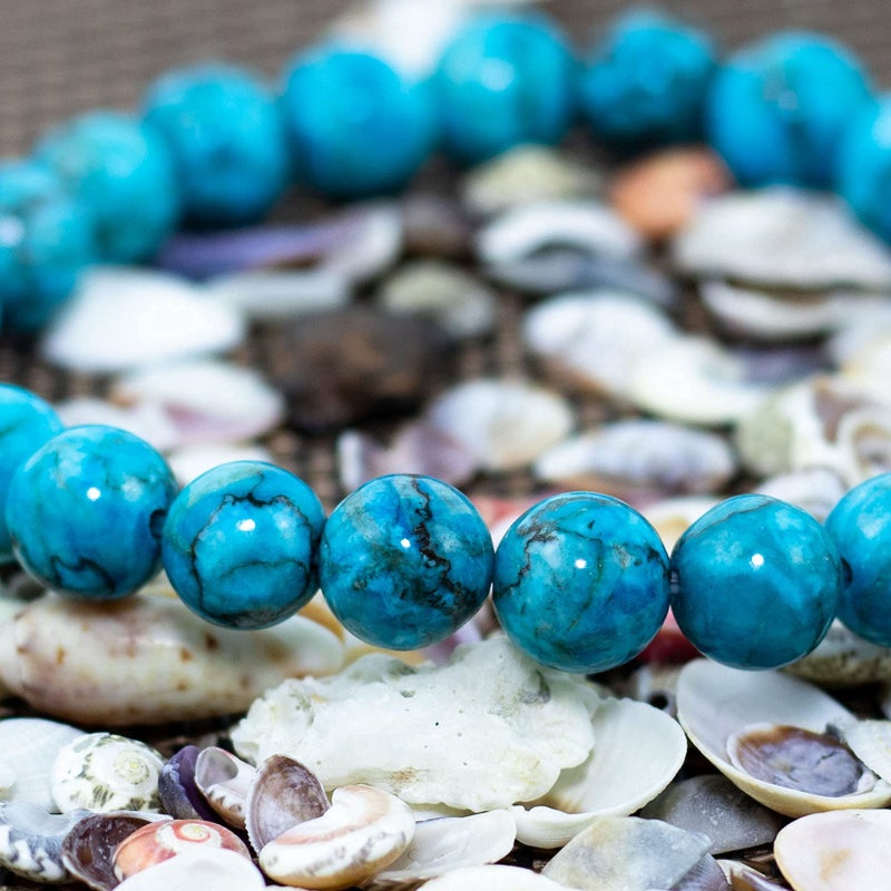 DAZCOLO 8mm Natural Gemstone Stretch Bracelet, Handmade Unisex Crystal Bracelets for Meditation, Yoga, Spiritual Healing & Positive Energy (Blue Magnesite Turquoise) - Image 4