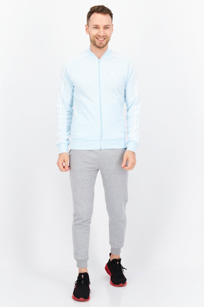 adidas Originals Men Sportswear Fit Embroidered Logo Outdoor Sweatshirt, Blue  - Image 4