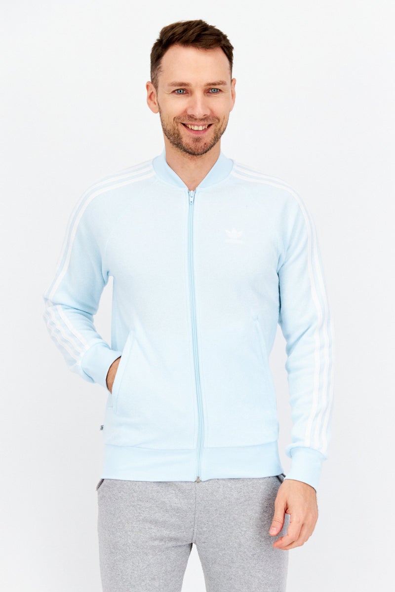 adidas Originals Men Sportswear Fit Embroidered Logo Outdoor Sweatshirt, Blue  - Image 1