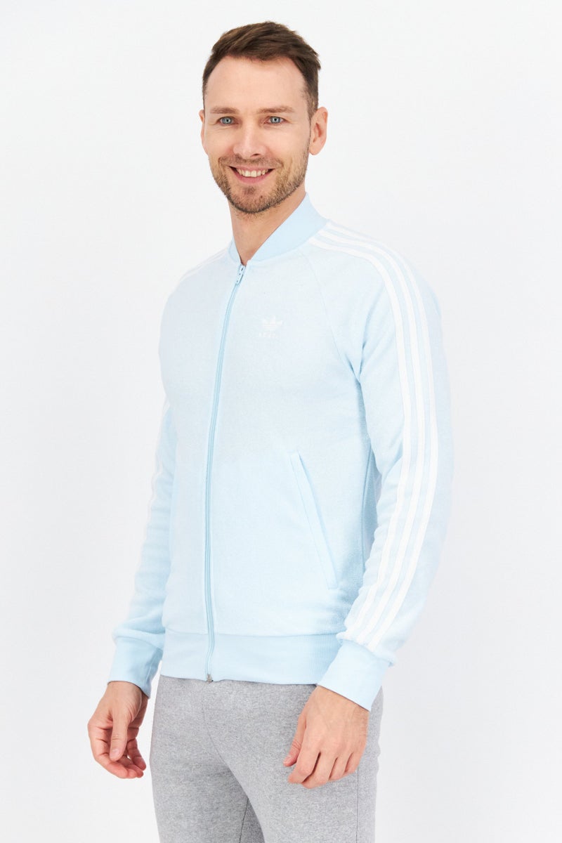 adidas Originals Men Sportswear Fit Embroidered Logo Outdoor Sweatshirt, Blue  - Image 3