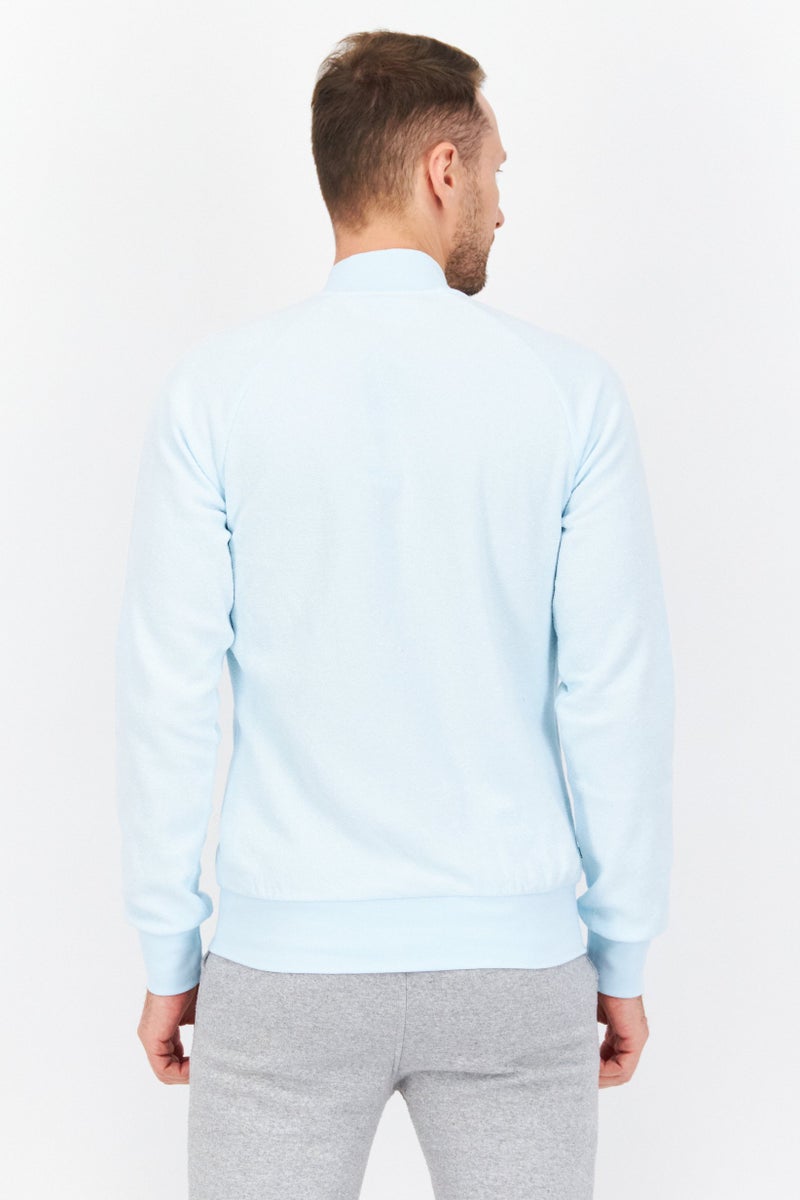 adidas Originals Men Sportswear Fit Embroidered Logo Outdoor Sweatshirt, Blue  - Image 2