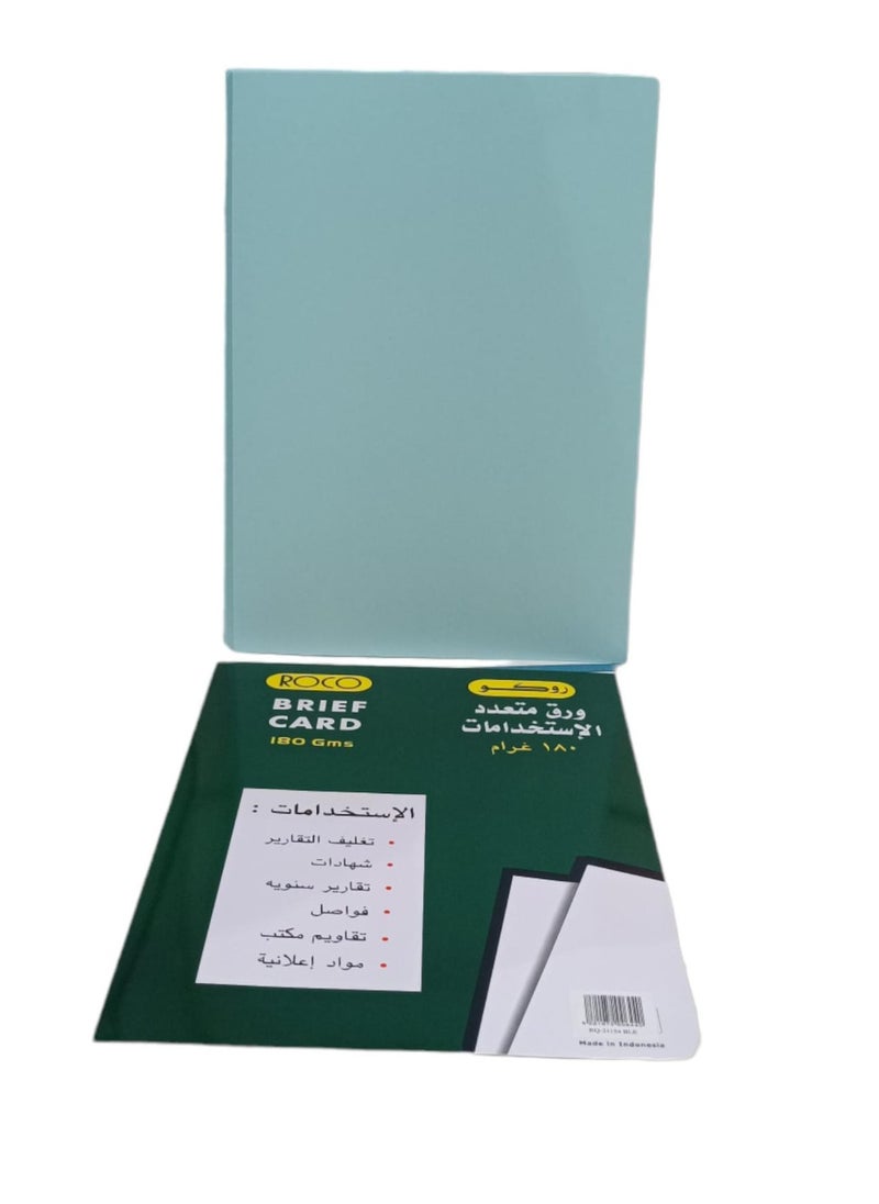 ROCO - A4 Plain Brief Card Stock Colour Green - Image 1