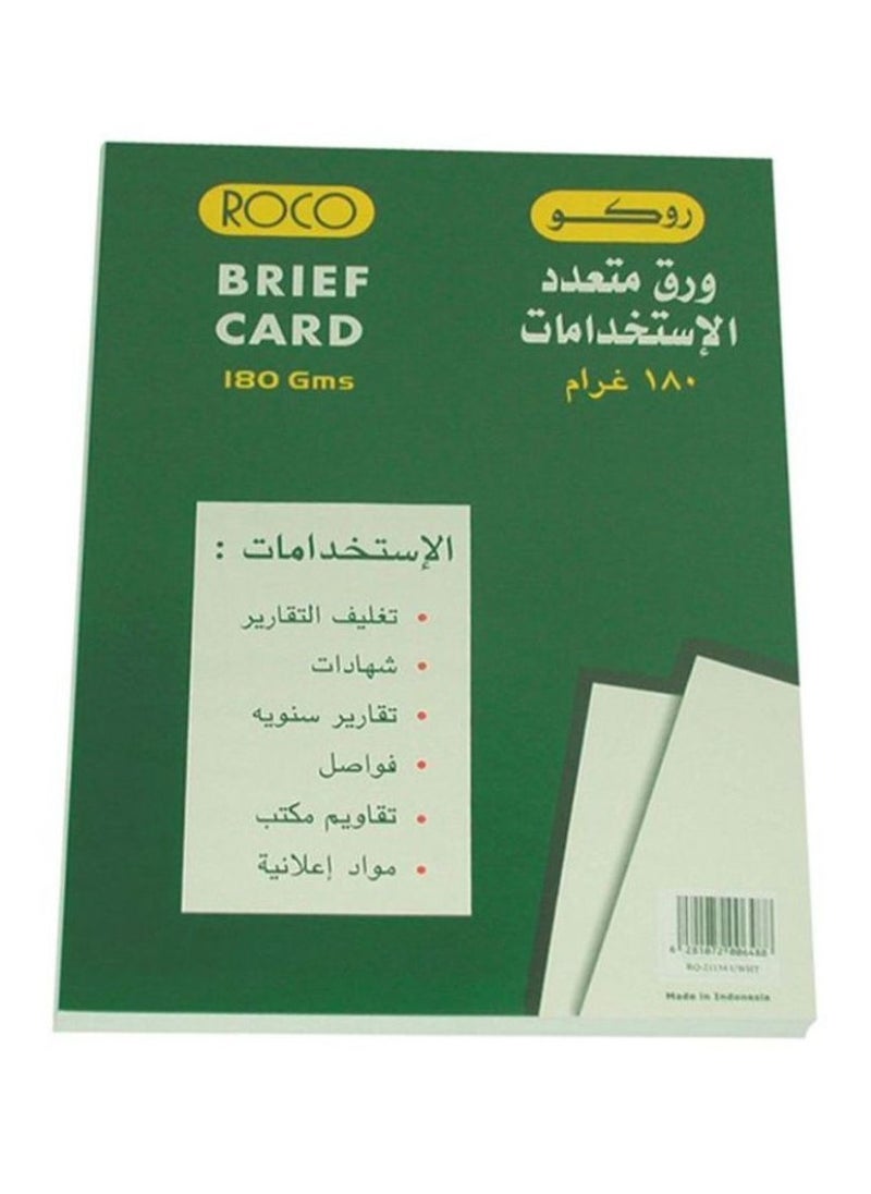 ROCO - A4 Plain Brief Card Stock Colour Green - Image 1