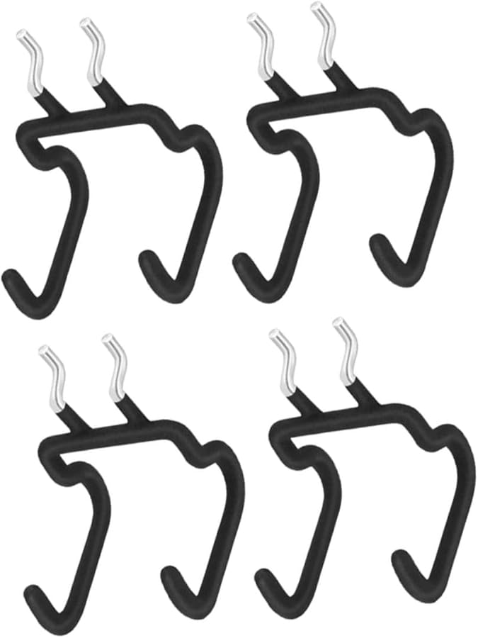 4Pcs Steel Pegboard Hooks Drill Holder Tool Organizer Wall Mount Garage Storage - Image 1