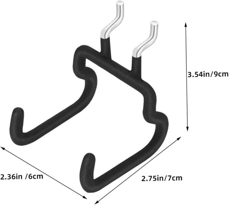 4Pcs Steel Pegboard Hooks Drill Holder Tool Organizer Wall Mount Garage Storage - Image 3