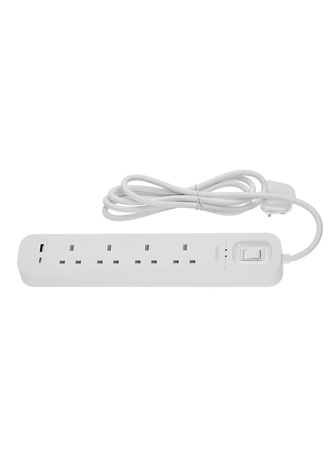 belkin 4 Way Power Extension 2M Cord 18w USBA USBC Ports  - Image 2