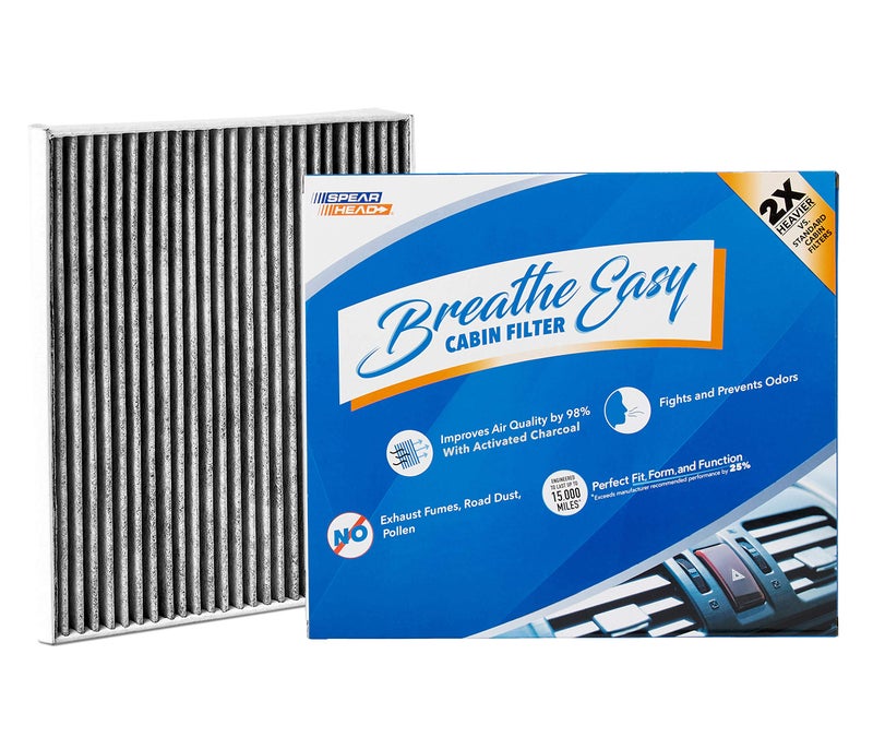 Spearhead Odor Defense Breathe Easy Cabin Filter | Fits 15-24 F-150, 22-24 F-150 Lightning, 17-24 F-250/350, 18-24 Expedition, 18-24 Navigator | Up to 25% Longer Lasting w/Activated Carbon (BE-150) - Image 1