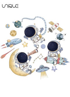 Unique Astronaut Wall Stickers, Outer Space Stars Decals, DIY Removable Large Art Decoration, Peel and Stick, for Kids Baby Boys Girls Playroom Bedroom Decor  - Image 3