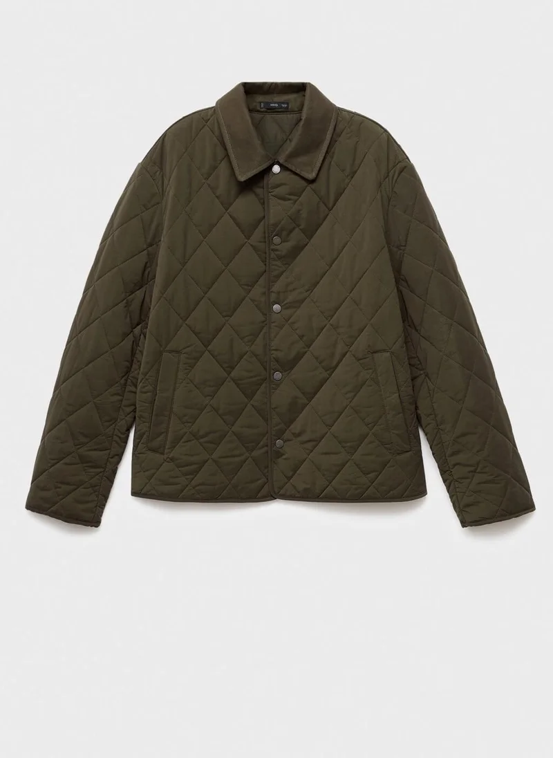 Mango Man  Quilted water repellent jacket for Men | Best Price UAE