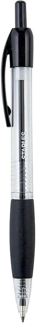 STAPLES Retractable Ballpoint Pens Fine Point Black Ink 36Carton 50786CCVS - Image 1