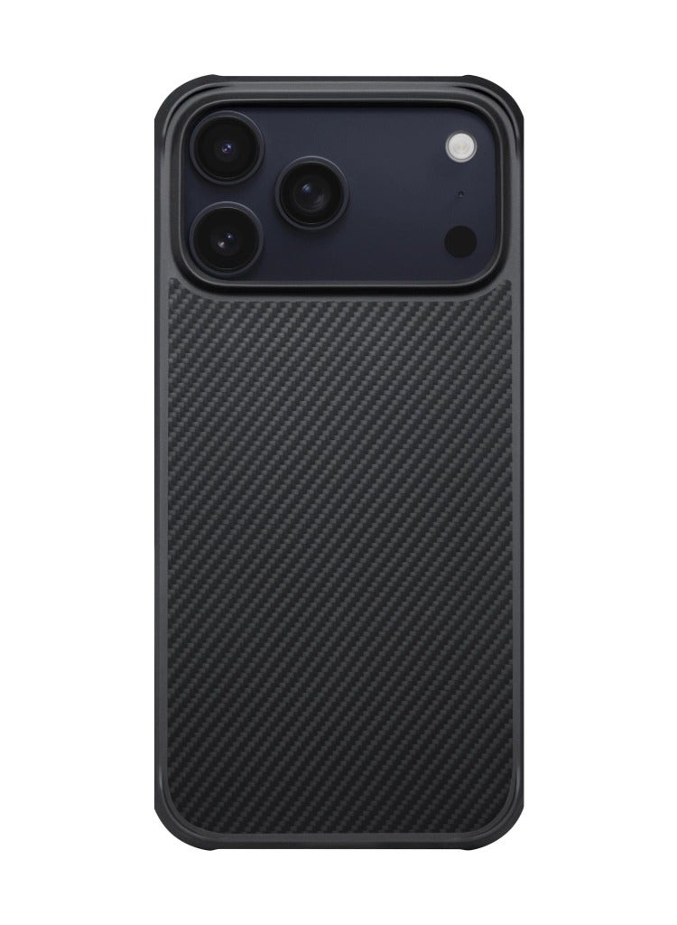 بيتاكا حافظة Aramid ProGuard لـ iPhone 17 Pro / متوافقة مع MagSafe / حافظة حماية بمعيار عسكري / مقاومة للخدوش / مزيج من ألياف الأراميد 600D وTPU / غطاء خلفي / وسادة زوايا مقوسة - أسود/رمادي - Image 1