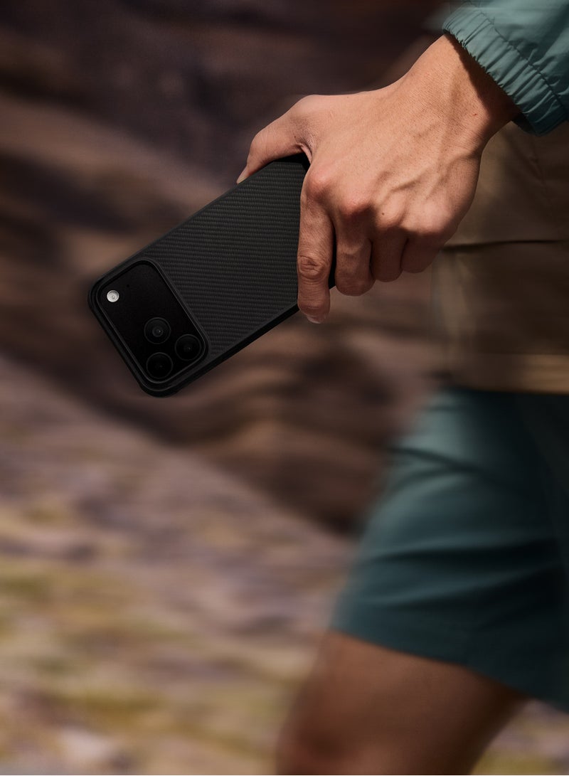 بيتاكا حافظة Aramid ProGuard لـ iPhone 17 Pro / متوافقة مع MagSafe / حافظة حماية بمعيار عسكري / مقاومة للخدوش / مزيج من ألياف الأراميد 600D وTPU / غطاء خلفي / وسادة زوايا مقوسة - أسود/رمادي - Image 5