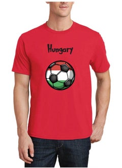 PRINTSHOP4ME Hungary Unisex Adult T-Shirt - Short Sleeve Round Neck Cotton Tshirt for Men and Women - Soft and Comfortable - Gift for Football Fans  - Image 1