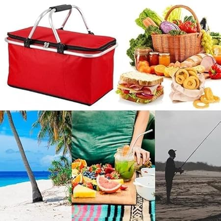 RIGJAK Thermal foldable food Basket - Perfect for Keeping Meals Fresh and Delicious | Basket for Picnics, Camping, and Outdoor Adventures | Keep Food Hot or Cold for Hours (25L) (Leaf Design) - Image 5