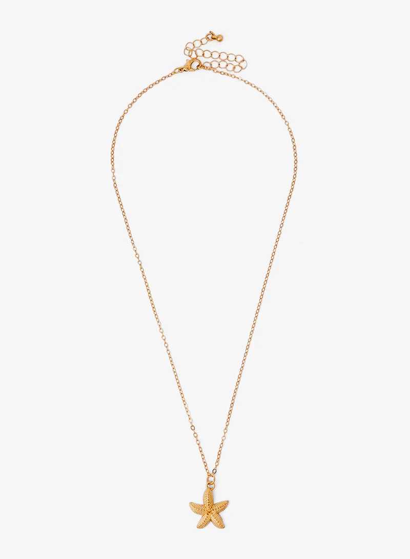 Ginger Pearl And Charms Layered Necklace