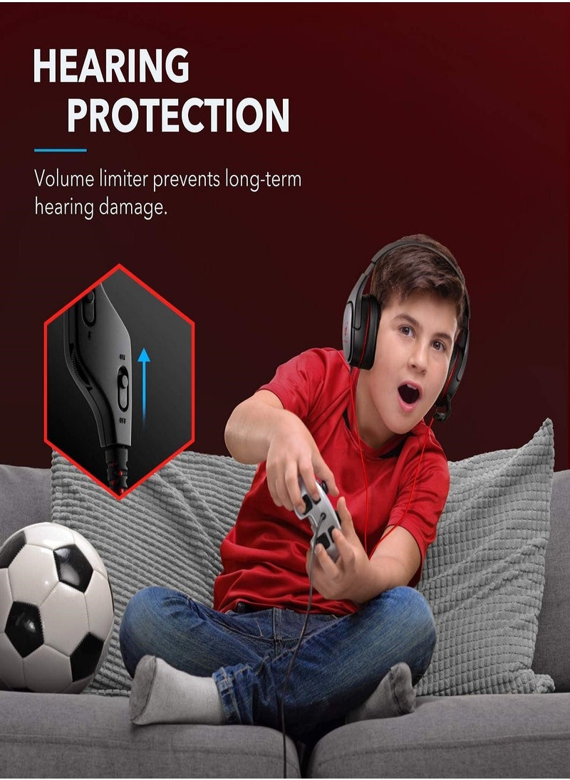 soundcore strike 1 gaming headset, stereo sound, sound enhancement for fps games, noise isolating mic, and cooling gel-infused cushions, gaming headset compatible with xbox one, ps4, and pc