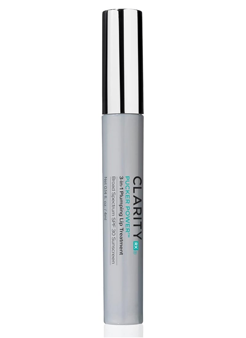 ClarityRx - ClarityRx Pucker Power 3-in-1 Hydrating Lip Plumping Treatment, Natural Plant-Based Anti-Aging Lip Plumper with SPF 30 (4 ml) - Image 1