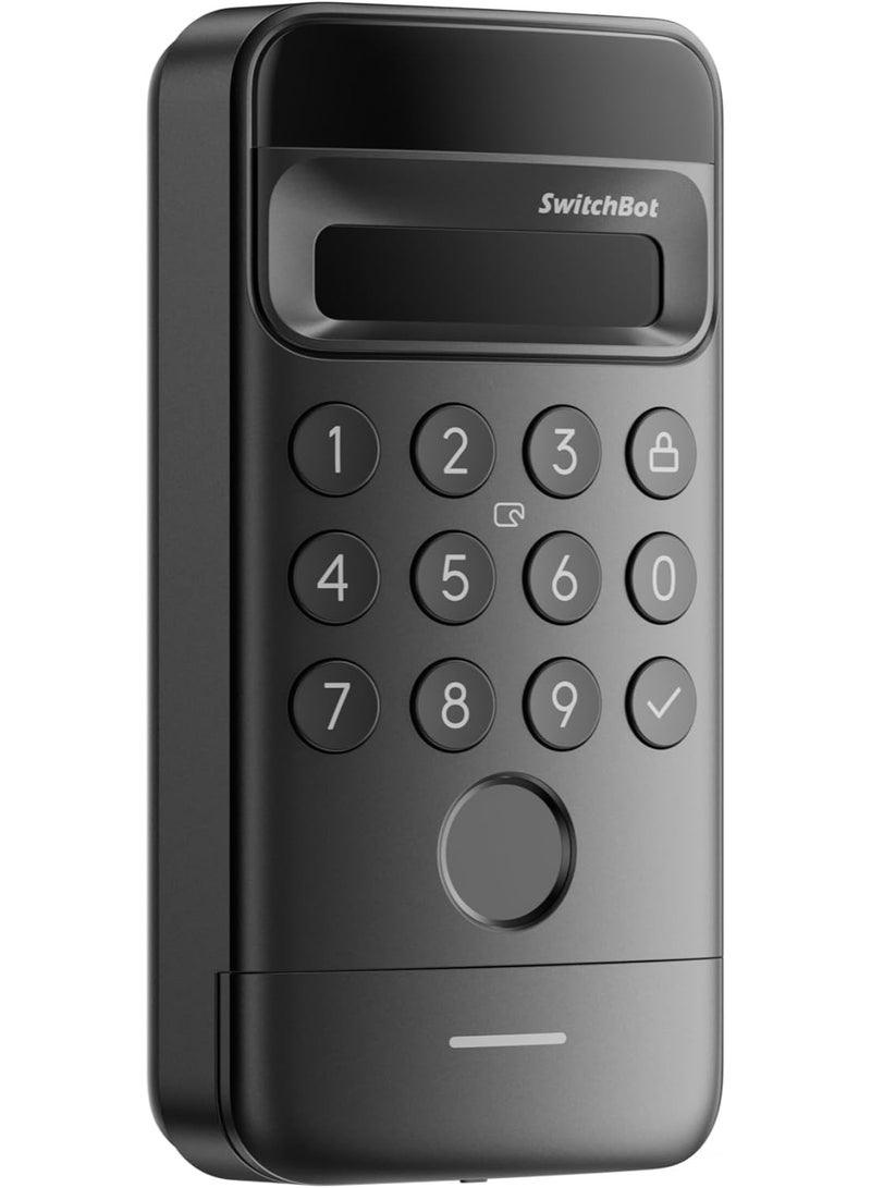 SwitchBot Keypad Touch Smart Lock Keypad with Fingerprint & Passcode – Bluetooth Smart Door Lock Accessory – Black - Image 1