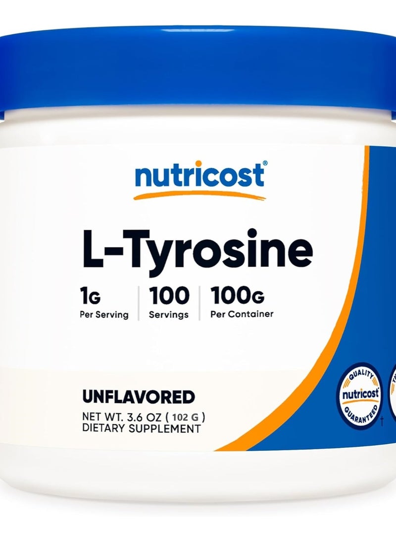 L-Tyrosine, 100 Grams, Unflavored - 3.6 oz