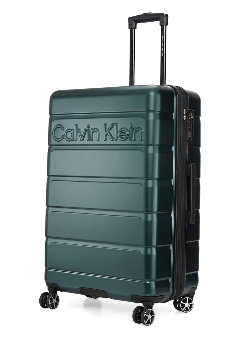 CALVIN KLEIN Ridge Line hardside spinner luggage on wheels, ultra lightweight ABS, 4 double wheels Color SAGE
