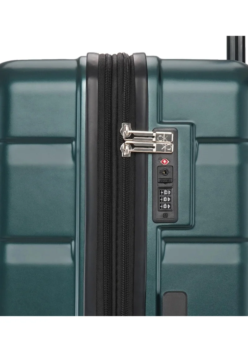 CALVIN KLEIN Ridge Line hardside spinner luggage on wheels, ultra lightweight ABS, 4 double wheels Color SAGE