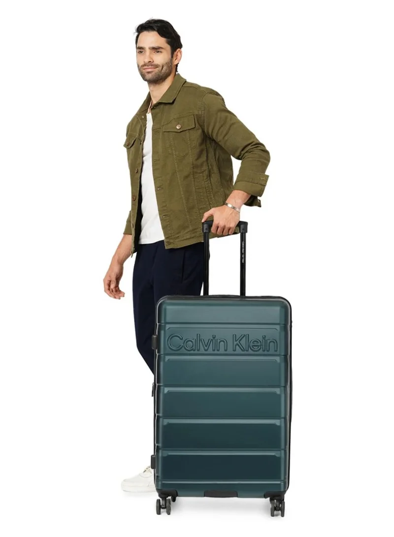 CALVIN KLEIN Ridge Line hardside spinner luggage on wheels, ultra lightweight ABS, 4 double wheels Color SAGE