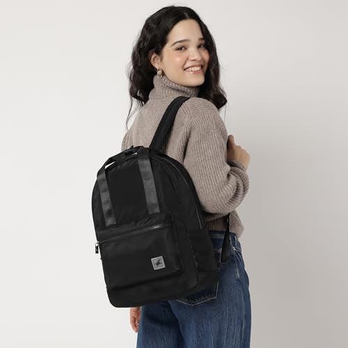 Fastrack Lightweight Laptop Backpack for Men & Women | Nylon Backpack with 14-Inch Padded Laptop Compartment, Front Zip Pocket & Utility Sections | Stylish Everyday Bag for Work, College & Travel - Image 2