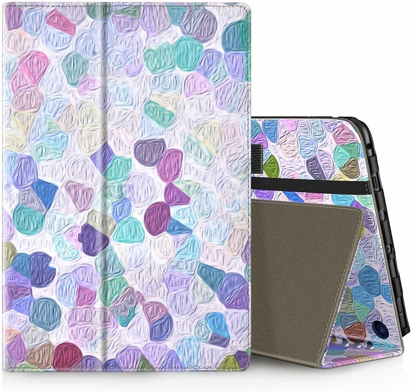 annapro Case for Amazon Kindle Fire HD 10 Tablet (13th/11th Generation, 2023/2021 Release) & Fire HD 10 Plus Tablet - Slim Folding Stand Folio Cover with Auto Wake/Sleep and Hand Strap, Watercolor - Image 1