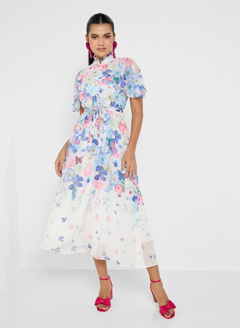 ايلا فستان شيفون مزهر - Image 4