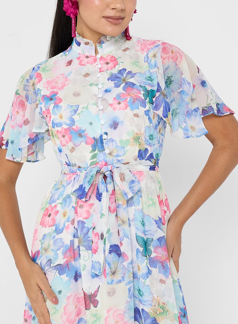 ايلا فستان شيفون مزهر - Image 3