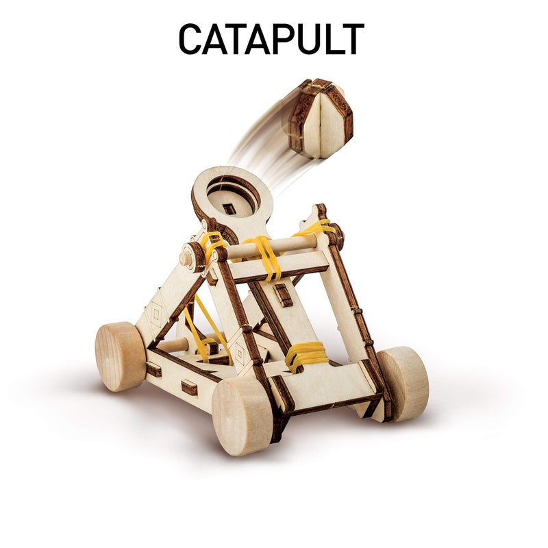 Blue Marble NATIONAL GEOGRAPHIC Da Vinci Model Kit - Catapult Kit for Kids, 3D Puzzle Building Toy for Boys and Girls, Wood Building Kit for Kids, A Great STEM Project, Engineering Model Kit (Amazon Exclusive) - Image 4