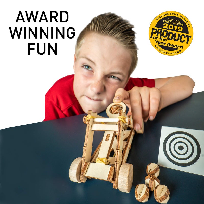 Blue Marble NATIONAL GEOGRAPHIC Da Vinci Model Kit - Catapult Kit for Kids, 3D Puzzle Building Toy for Boys and Girls, Wood Building Kit for Kids, A Great STEM Project, Engineering Model Kit (Amazon Exclusive) - Image 3
