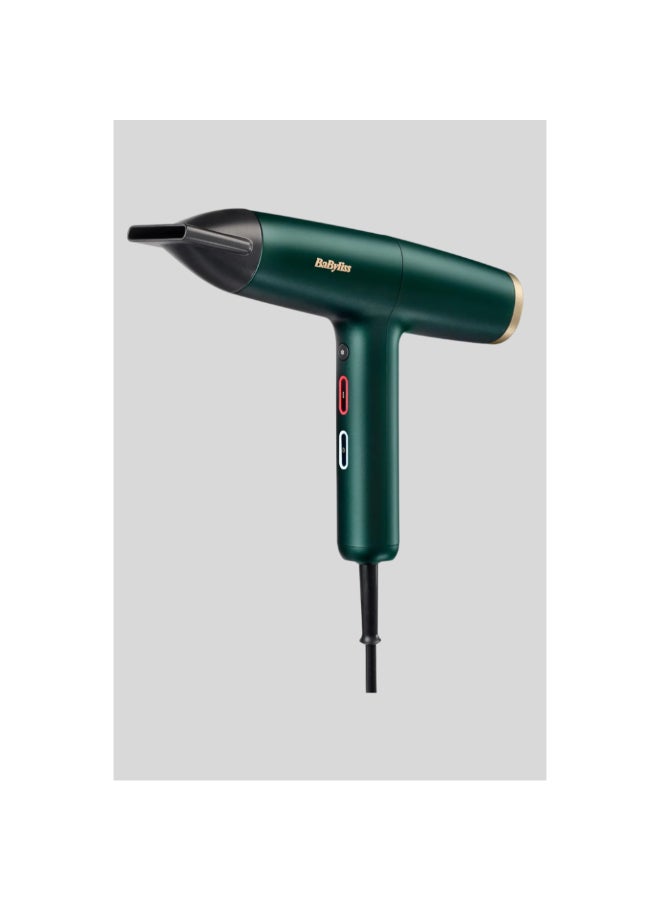 BaByliss 1700W Ionic Technology Digital Hair Dryer 25 x 19.4 x 5.4 cm BABD6555DSDE Dark Green - Image 1