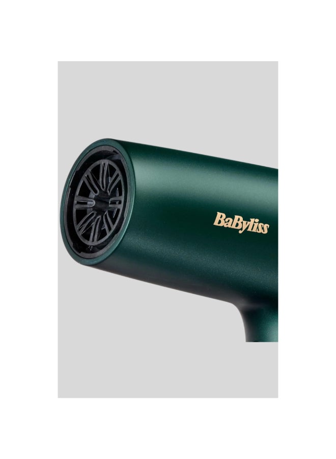 BaByliss 1700W Ionic Technology Digital Hair Dryer 25 x 19.4 x 5.4 cm BABD6555DSDE Dark Green - Image 3
