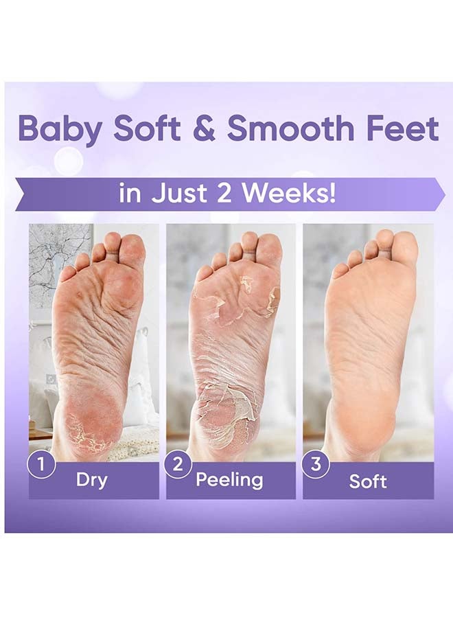 CELOR Foot Peeling Mask | Skin Care Pedicure Foot spa - Foot Mask & Foot Callus Remover with Aloe Vera Extract for Baby Soft Skin | Woman & Man | Remove Dead Skin, Cracked Feet & Callus | Lavender (2 Pairs)  - Image 2
