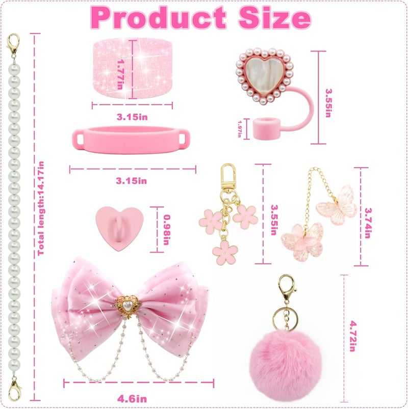 LBU Bling Cup Accessories Set for Stanley Tumblers - Pink - Image 2