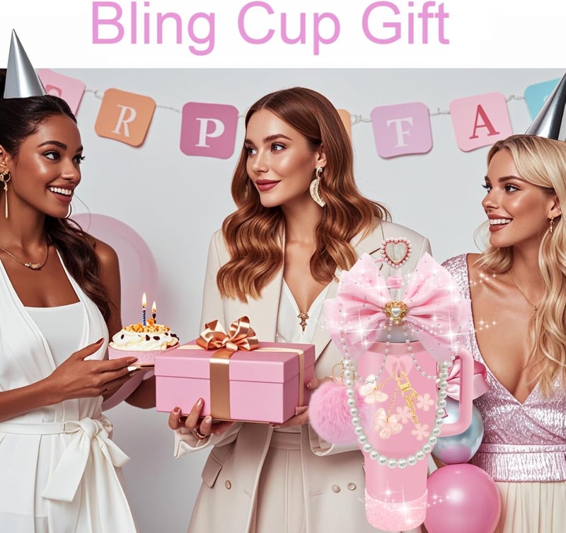 LBU Bling Cup Accessories Set for Stanley Tumblers - Pink - Image 3