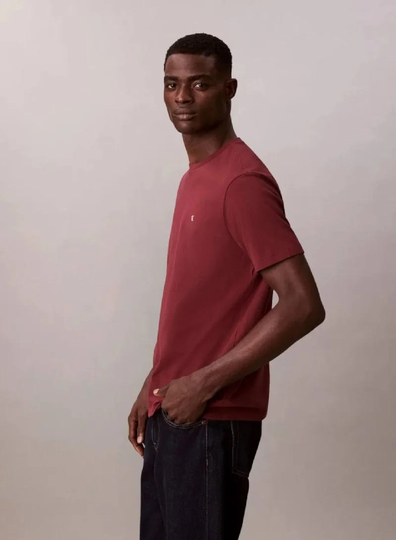 Calvin Klein Jeans Mocha Moment Monogram Logo Cotton T-Shirt for Men | Best Price UAE