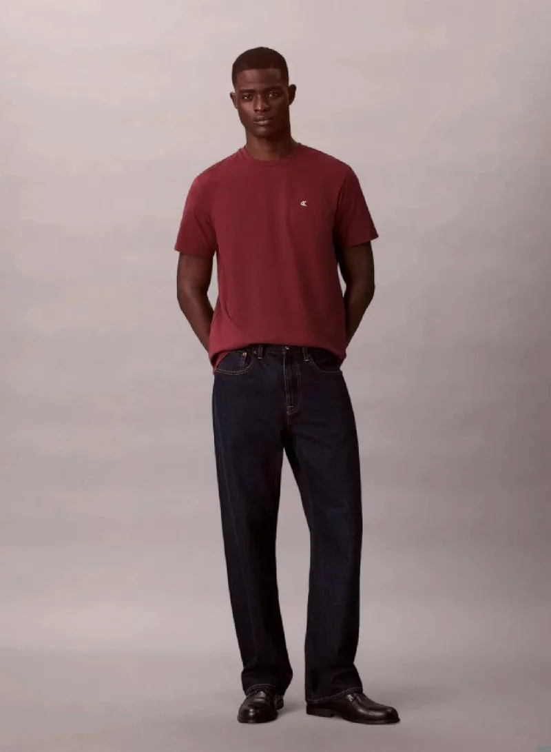 Calvin Klein Jeans Mocha Moment Monogram Logo Cotton T-Shirt for Men | Best Price UAE