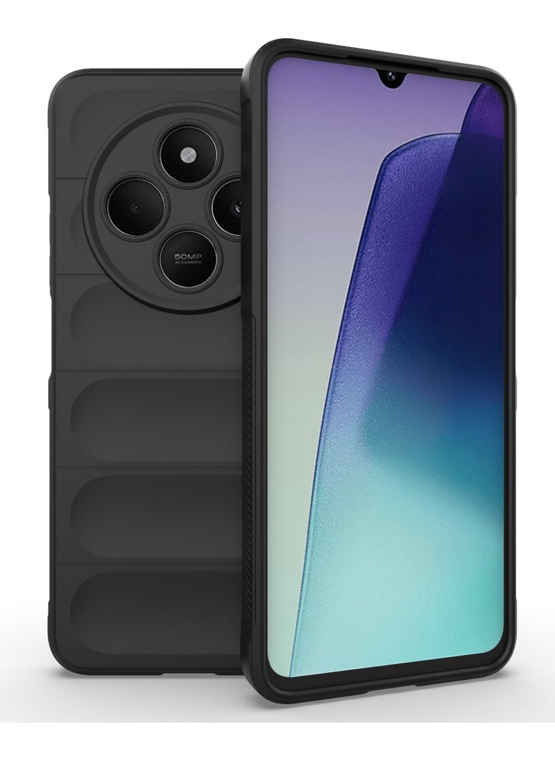 Case For Xiaomi Poco C75 4G  ,- Brushed Shockproof Protection Cover Durable Anti-Scratch - Case Premium Quality Slip-Resistant With Protection For Camera - Black - Image 1