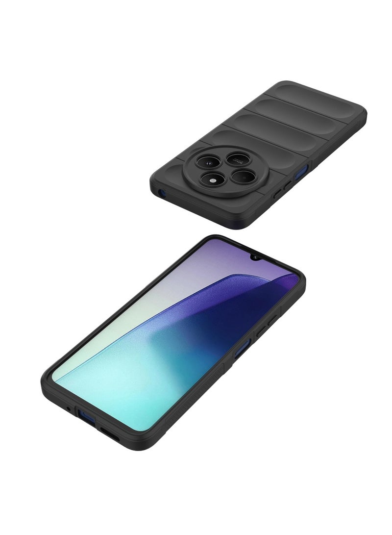 Case For Xiaomi Poco C75 4G  ,- Brushed Shockproof Protection Cover Durable Anti-Scratch - Case Premium Quality Slip-Resistant With Protection For Camera - Black - Image 4