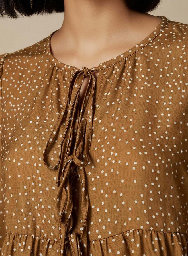 Splash FAV Regular Fit Top with Polka Dot Print - Image 3