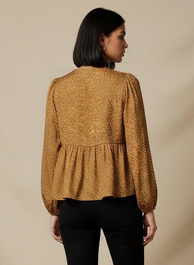 Splash FAV Regular Fit Top with Polka Dot Print - Image 4