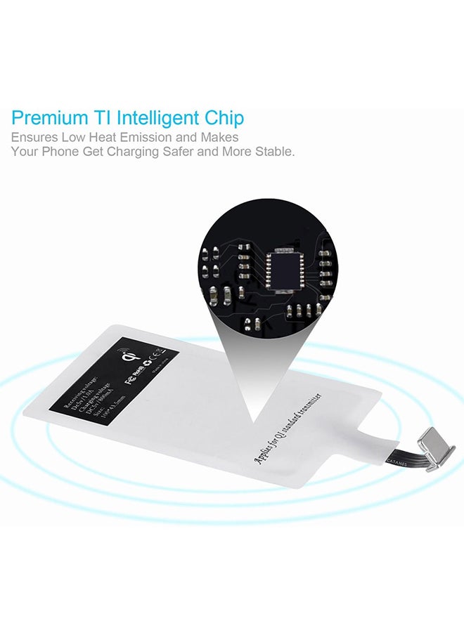 CATANES iPhone 6 Wireless Charging Receiver 5V 800mAh Wireless Charger Adapter Plug and Play Fast Charging Qi Receiver  - Image 2