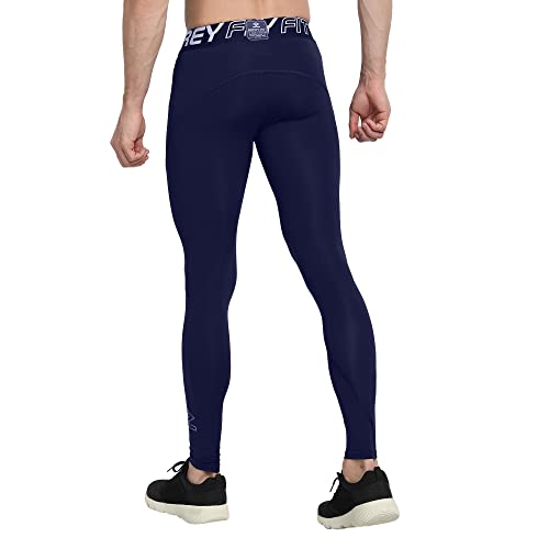 SHREY Intense Compression Long Tights for Men's Navy - Image 2