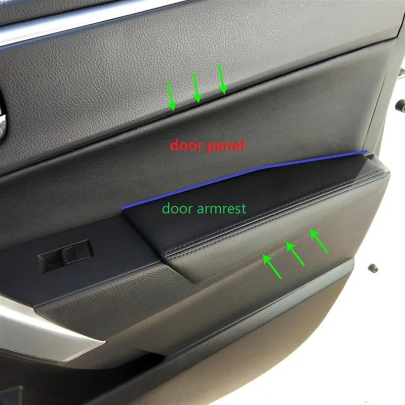 QASULER Microfiber Leather Door Handle Panel Covers for Toyota Corolla - Image 3