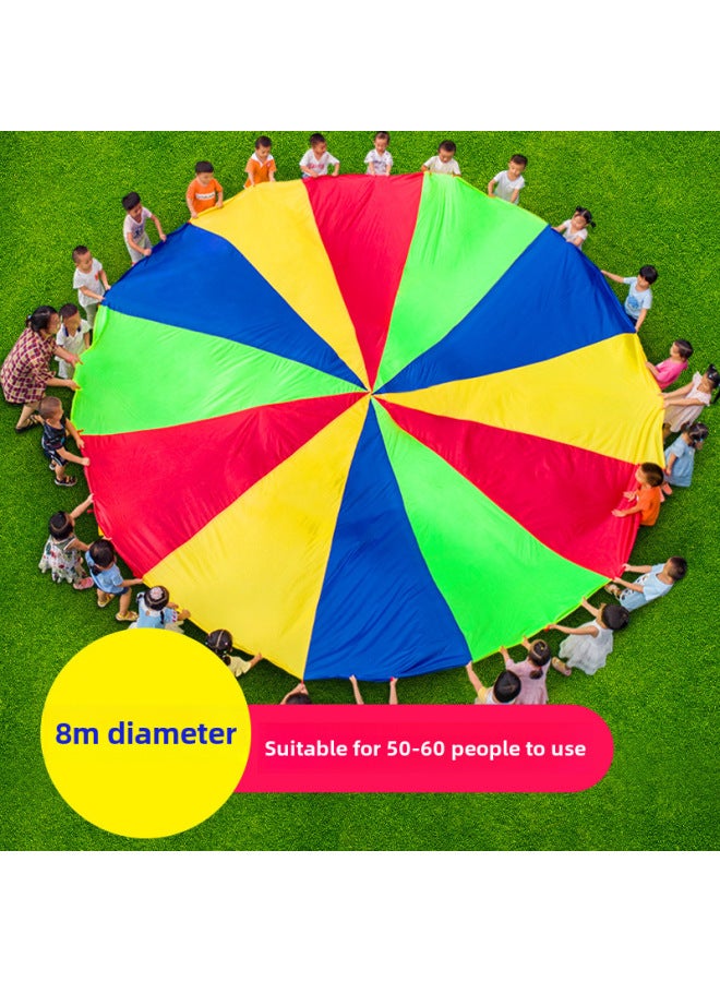 Direct Rainbow Umbrella Kindergarten Children's Early Education System Training Toy Body Intelligent Activity Equipment-Specifications:8 M Diameter - Image 1