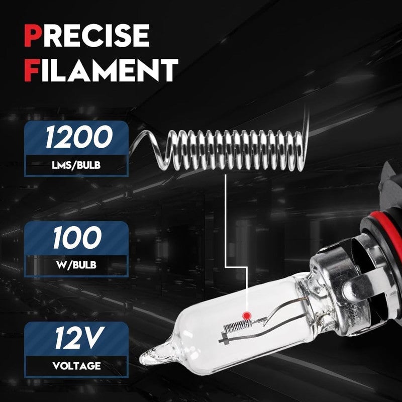 Premium 9005 Halogen Headlight Bulb 12V/100W – 1200 Lumens High Output, Xenon Gas Filled, Anti-UV Quartz Glass, OEM Plug & Play | Made in Korea with German Technology - Image 3